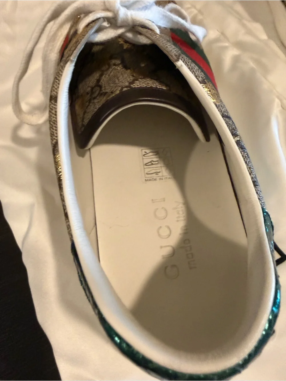 Gucci Ace GG Supreme Web Stripe Sneakers Men’s 8.5